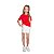 Conjunto Laços Blusa Malha e Short Molecotton Vermelho - Imagem 1