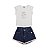 Conjunto Oceano Natural Blusa Cotton e Short Jeans Off White - Imagem 2