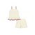 Conjunto Blusa Alça e Shorts Infantil Liso Off White - Imagem 1