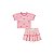Conjunto Infantil Blusa e Saia com Short Coração Rosa - Imagem 2