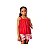 Conjunto Blusa Alça e Shorts Floral Infantil Vermelho - Imagem 1