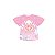 Conjunto Blusa e Bermuda Ciclista Listrada Infantil Ursinho Rosa - Imagem 4