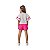 Conjunto Blusa e Shorts Infantil Coração Off White - Imagem 2