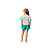 Conjunto Blusa e Shorts Infantil Coração Verde - Imagem 2