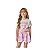 Conjunto Blusa e Shorts Listrado Infantil Usinho Off White - Imagem 1