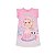 Pijama Camisola Infantil Menina Estampada Rosa - Imagem 1