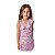 Vestido Infantil Alça Casual Listrado Rosa - Imagem 1