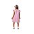 Vestido Infantil Casual Liso Rosa - Imagem 2