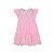 Vestido Infantil Casual Liso Rosa - Imagem 3