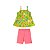 Conjunto Bata Meia Malha Amarelo e Short Ciclista Cotton - Imagem 1
