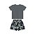 Conjunto Camiseta Malha e Bermuda Microfibra Floral - Imagem 7