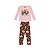 Conjunto Blusa em Meia Malha e Legging Cotton Rosa - Imagem 1