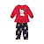 Conjunto em Malha Algodão com Elastano Vermelho - Imagem 2