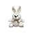 Coelho Lulli de Pelúcia Branco com Laço - Imagem 1