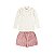 Conjunto Blusa Ribana e Short Veludo Off White - Imagem 2