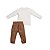 Conjunto Camiseta Manga Longa com  Calça Sarja Off White - Imagem 2