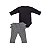 Conjunto Body e Calça Jacquard Preto - Imagem 2