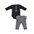Conjunto Body e Calça Jacquard Preto - Imagem 1