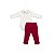 Conjunto Body Manga Longa Bordado e Calça - Imagem 2