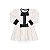 Body em Algodão e Vestido em Malha Texturizada Macia Creme - Imagem 1