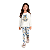 Conjunto Blusa e Legging em Algodão com Elastano Off White - Imagem 1