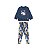 Conjunto Blusa Molecotton e Calça em Cotton Felpado Azul Escuro - Imagem 2