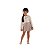 Conjunto Blusa em Cotton e Short Saia em Malha Tweed Off White - Imagem 1