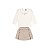 Conjunto Blusa em Cotton e Short Saia em Malha Tweed Off White - Imagem 3