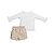 Conjunto Blusa Manga Longa e Short Couro - Imagem 2