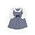 Body Vestido em Malha Jacquard Azul Marinho - Imagem 1