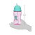 Garrafinha Dino Patinete Rosa - Imagem 4