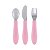 Kit 3 Talheres Buba Zoo Rosa - Imagem 2