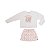 Conjunto Infantil BFF Blusa em Algodão com Saia Fleece Estampada - Imagem 2