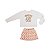Conjunto Infantil BFF Blusa em Algodão com Saia Fleece Estampada - Imagem 3