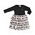 Vestido Amsterdã Veludo Meia Malha e Tule Flocado Preto - Imagem 2