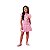 Conjunto Infantil Blusa com Babados e Saia Shorts Rosa - Imagem 1