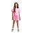 Conjunto Infantil Blusa com Babados e Shorts Rosa com Brilho - Imagem 1