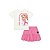 Conjunto Infantil Blusa e Saia Shorts Rosa Confete Cowgirl - Imagem 2