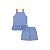 Conjunto Infantil Regata com Babado e Shorts Azul Jeans - Imagem 3