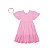 Vestido Infantil Rosa Iogurte com Babados e Acessório - Imagem 1