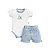 Conjunto Body Bordado Manga Curta e Short em Malha Tricot Menino - Imagem 1
