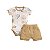 Conjunto Body Manga Curta Estampado e Short em Malha Tricot - Imagem 2