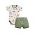 Conjunto Body Manga Curta Estampado e Short em Malha Tricot - Imagem 3