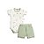 Conjunto Body Manga Curta e Shorts em Suedine Canelada Menino - Imagem 2