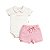 Conjunto Body Manga Curta e Shorts em Tricot Menina - Imagem 1