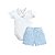 Conjunto Body Manga Curta e Shorts em Tricot Menino - Imagem 1