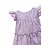 Vestido Maquinetado com Babados Menina Lilás - Imagem 3