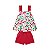 Conjunto Infantil Menina Blusa e Short Estampa Cerejas - Imagem 2