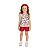 Conjunto Infantil Menina Blusa e Short Estampa Cerejas - Imagem 1