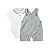 Conjunto Bebê Body Polo e Jardineira Estampa Ursinhos Branco - Imagem 2